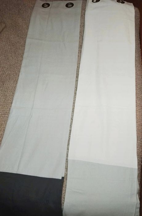 Cortinados Branco Cinzento Argolas La Redoute Novo