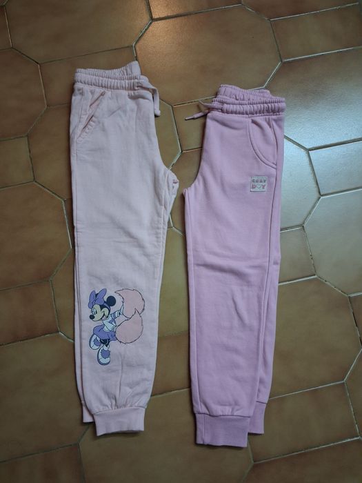 Calças de fato de treino rosa 5/6 anos