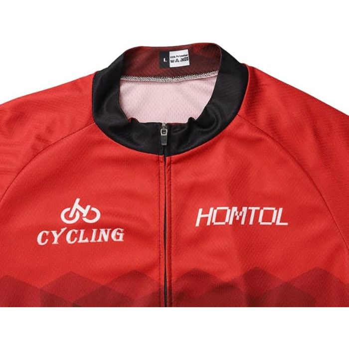 Strój rowerowy męski komplet kolarski długi HOMTOL M czerwony