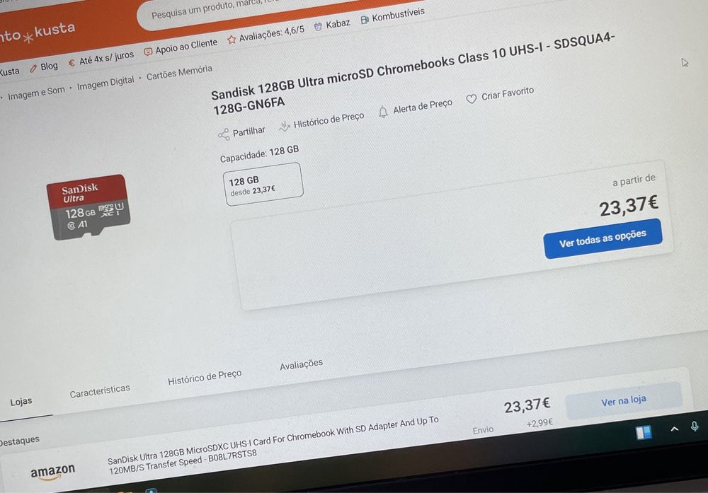 Cartão micro SD 128gb