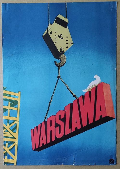 Warszawa socrealizm plakat autor Tadeusz Trepkowski