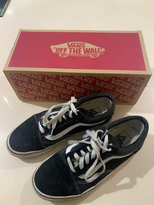 Sapatilhas Vans Old School, 38, pretas em pele