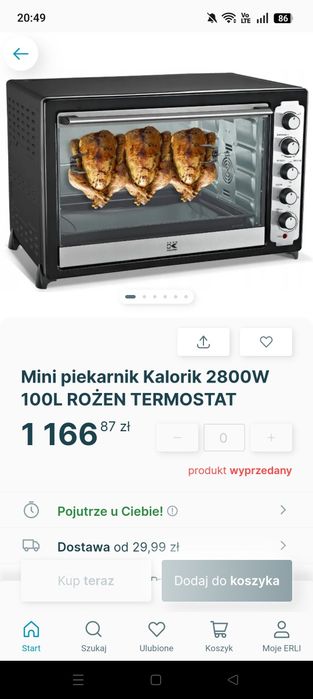 Mini piekarnik 100l