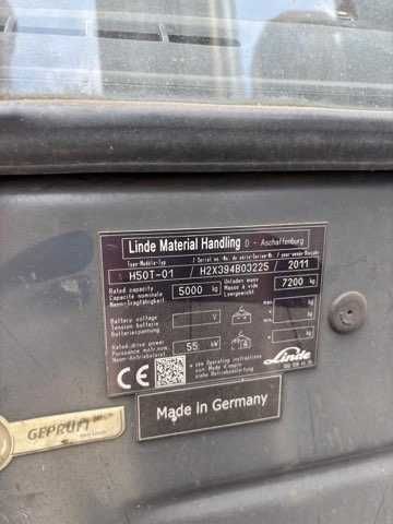 Wózek widłowy Linde H50T, LPG. Triplex