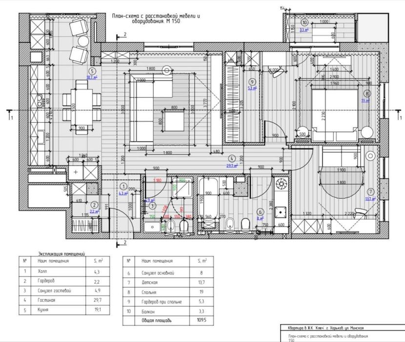 Авторская! ЖК Ключ! Видовая 3комн.квартира110м2,Шатиловка,м.Бот Сад,CB