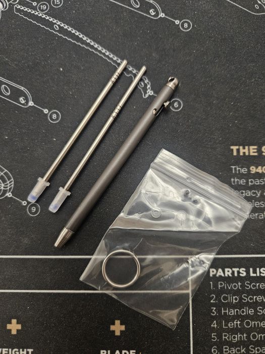 Аксесуари з титану, карабіни, ручки, мультитули