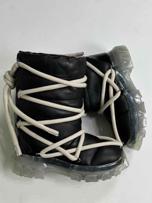 Rick Owens Mega Lace Lunar Mega Tractor Boots черевики чоботи чорні