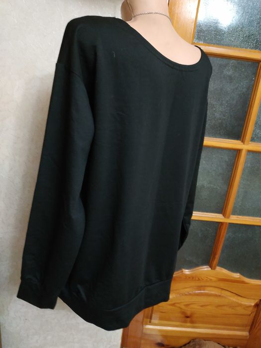 Новорічна, різдвяна чорна кофта унісекс з написом Merry Christmas 3XL