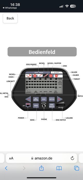 Detector de Metal Metais Display Lcd Aneken GC-1020 Novo