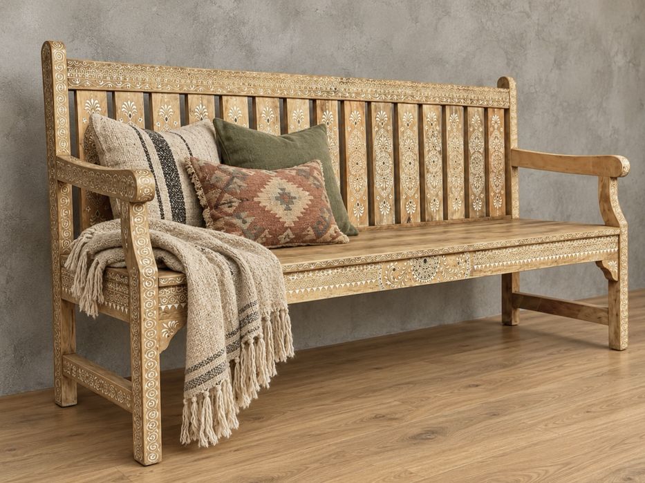 canapé sofá poltrona daybed banco cadeira oriental indiano rustico