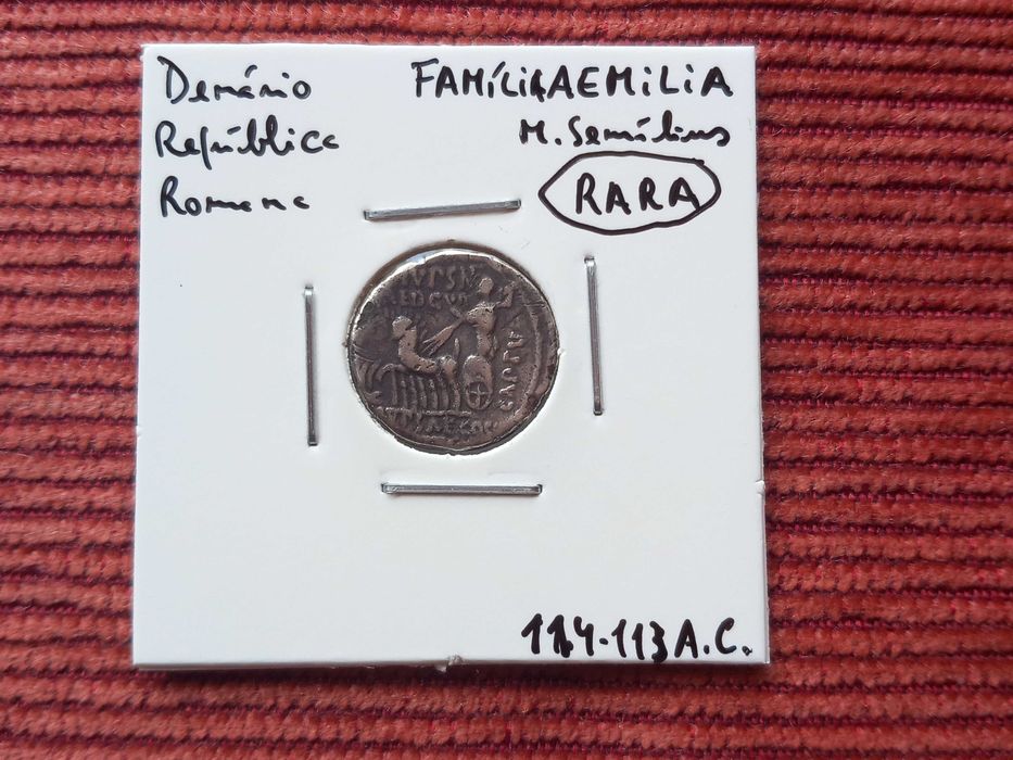 Moeda Denário Família Aemilia, República Romana