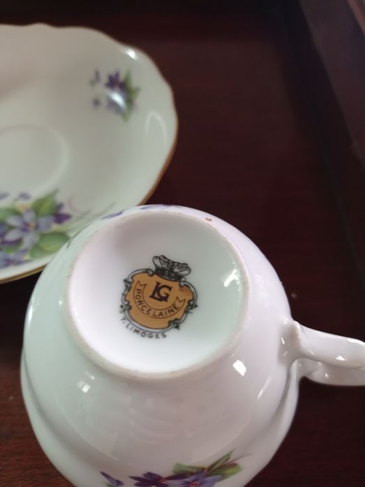 Chávena mais pires Limoges