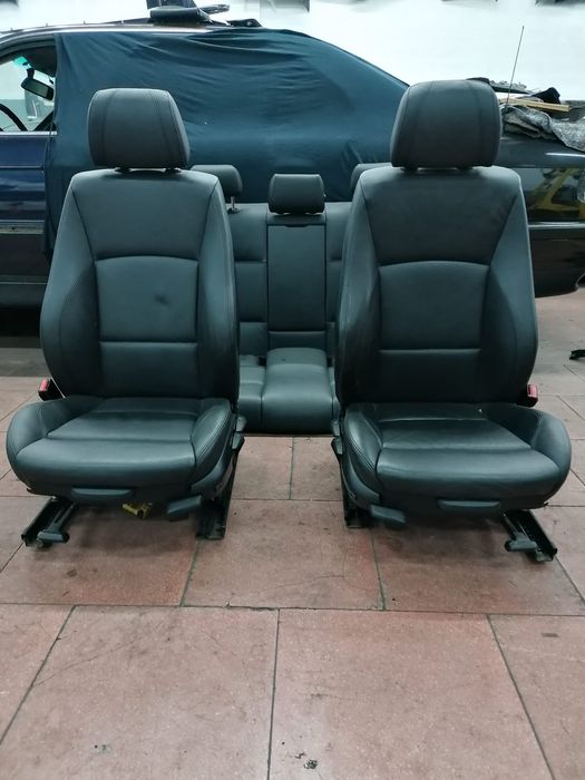 Bancos packm em pele preta bmw serie 3 e90