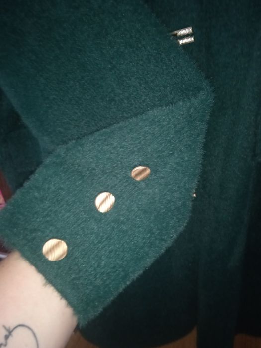 Alpaka płaszcz ze stójką duży rozmiar