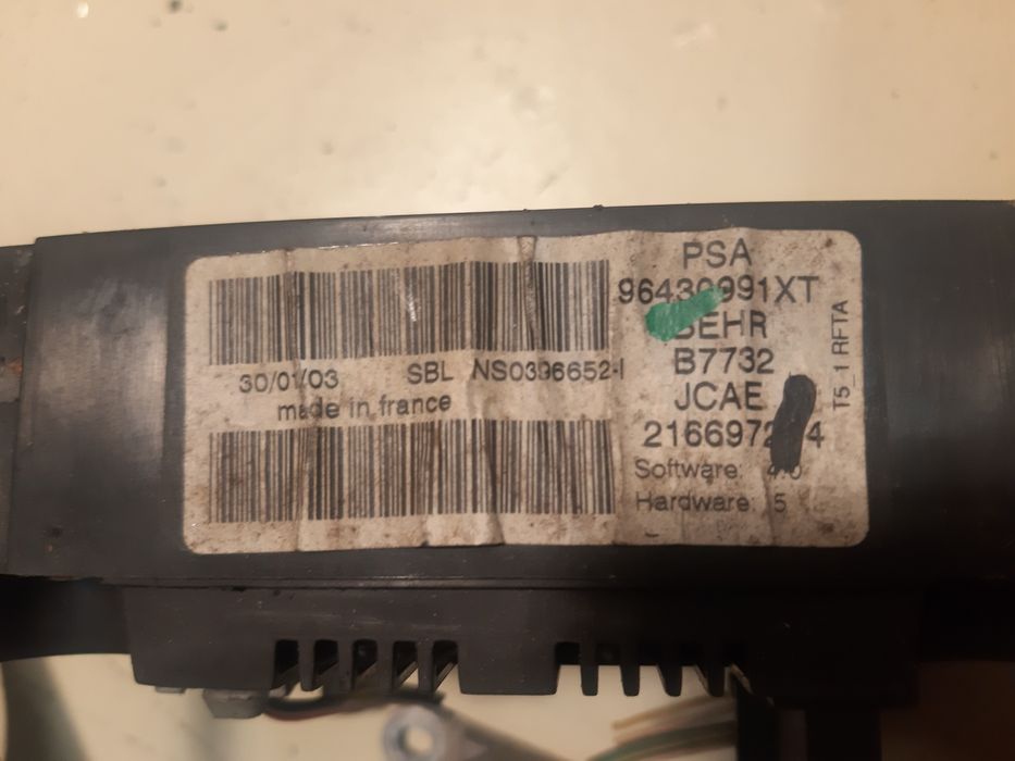 Peugeot 307 panel klimatyzacji nawiewów