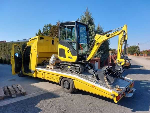 Wynajem minikoparki 1,9t, koparko-ładowarki 9t, walca, glebogryzarka