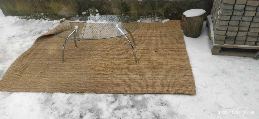 журнальний столик, скляний, овальний