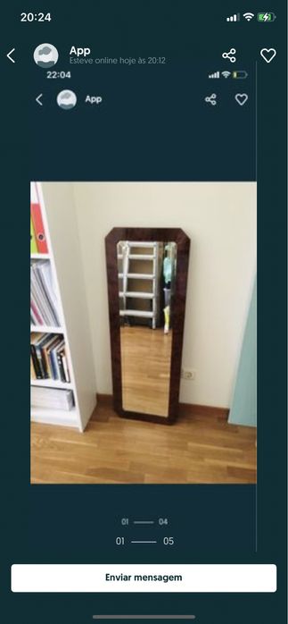 Espelho novo castanho