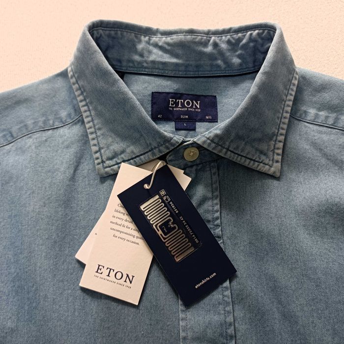 Koszula jeans Eton niebieska roz.L nowa