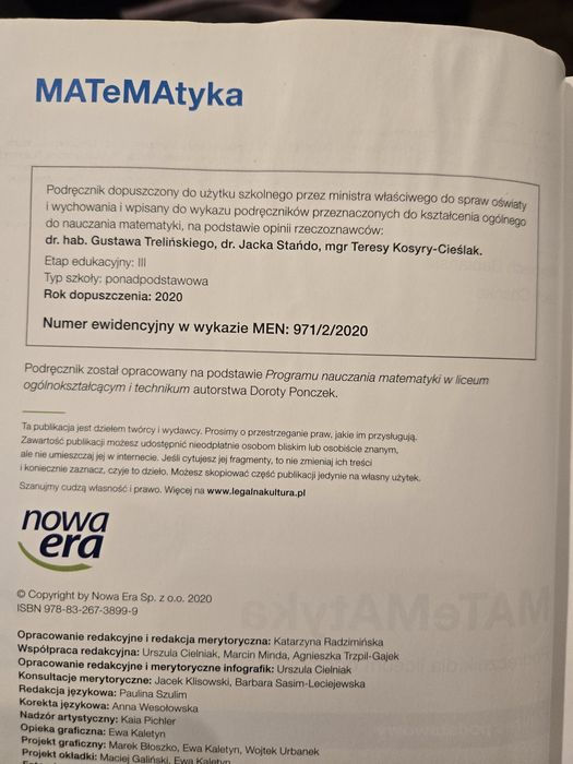 Matematyka 2 dla liceum i technikum