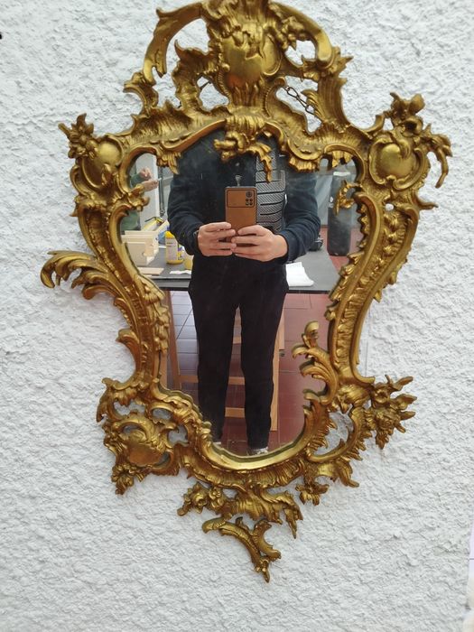 Espelho latão maciço