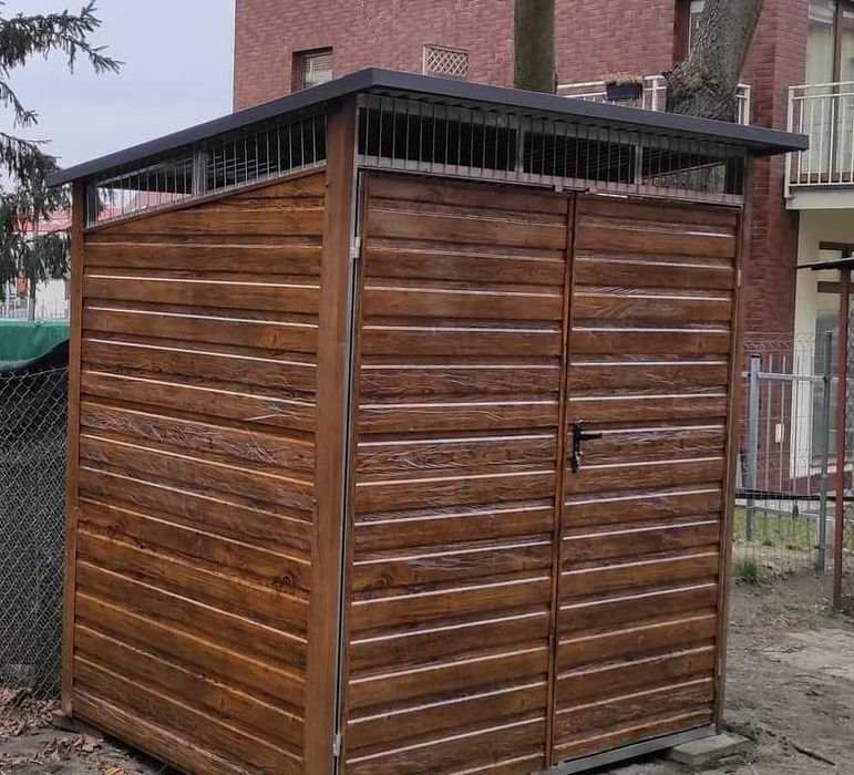 Wiata śmietnikowa z całej blachy 3x2