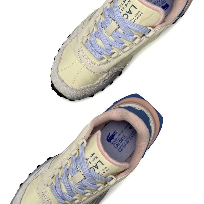 Новинка! Крутезні жіночі кросівки Lacoste Elite Active Beige Blue Pink! Нові! Опоата при отриманні! Розміри: 37,38,39,40,41!