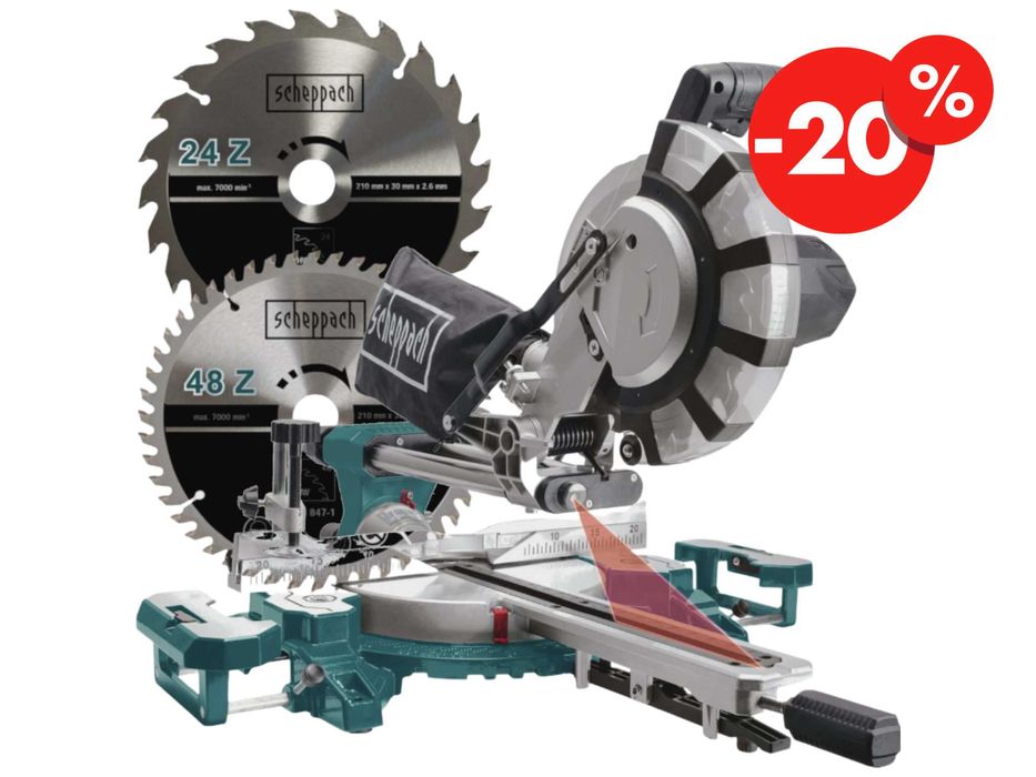 Nowa Piła Ukośna Stołowa Z Posuwem SCHEPPACH HM216 | 2000W 216mm -20%