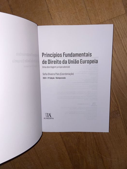 Livro “Principios Fundamentais do Direito da União Europeia”