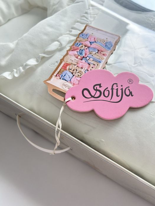 Sofija - Becik niemowlęcy na chrzciny, Ecru