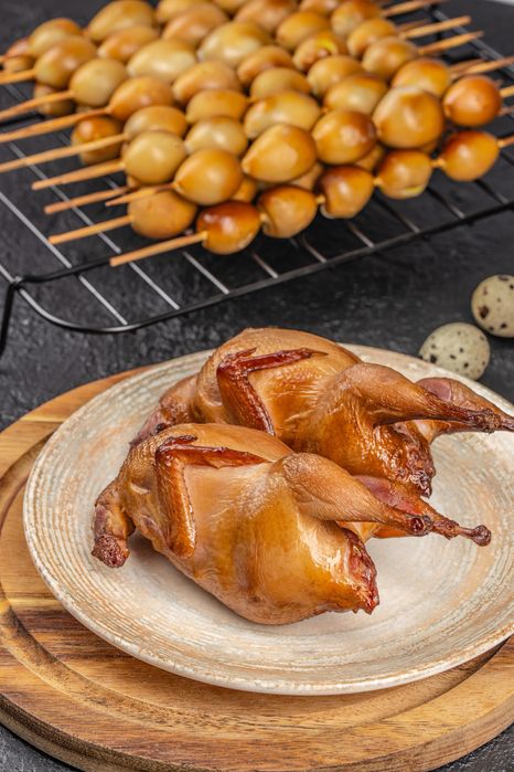 Копчена перепілка, та копчені яйця