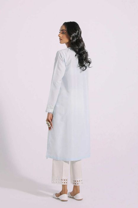 Błękitna tunika indyjska S 36 M 38 lekka przewiewna jedwab niebieska