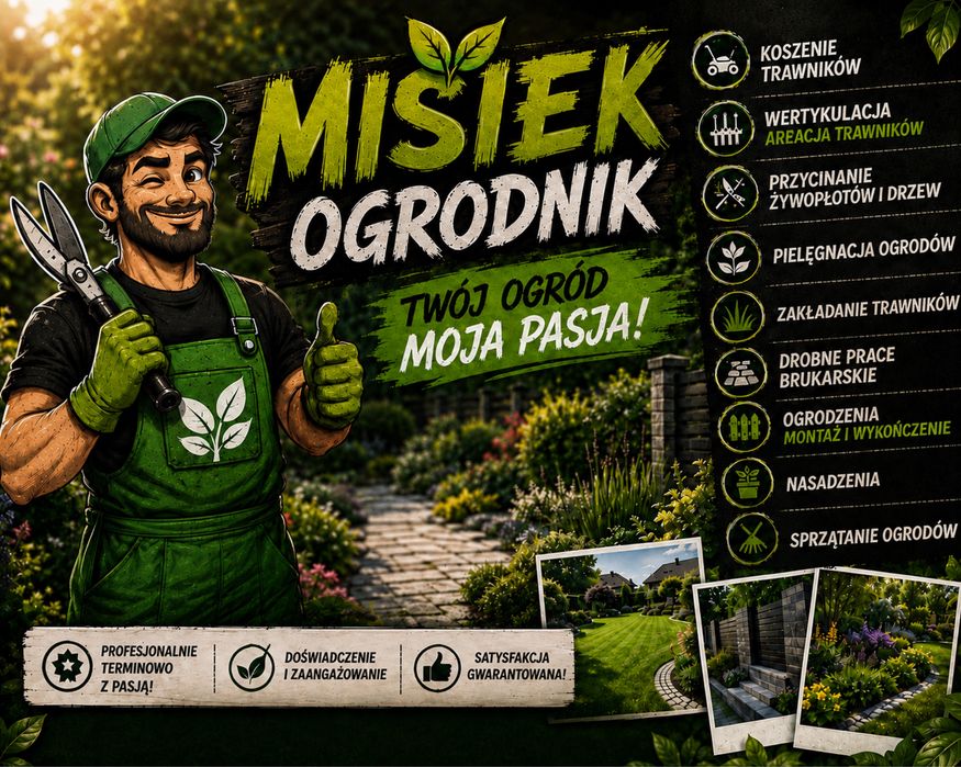 USŁUGI OGRODOWE - Zakladanie ogrodow- ogrodzenia