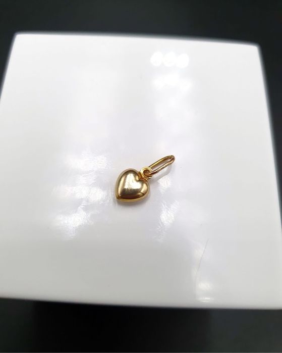 Złota Zawieszka Serduszko