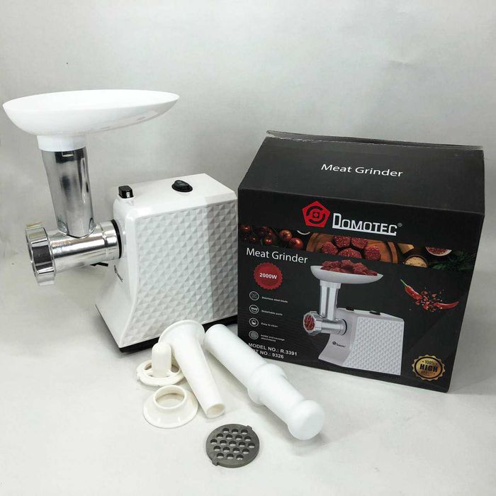 Компактная электро мясорубка Domotec с реверсом. Для мясников!