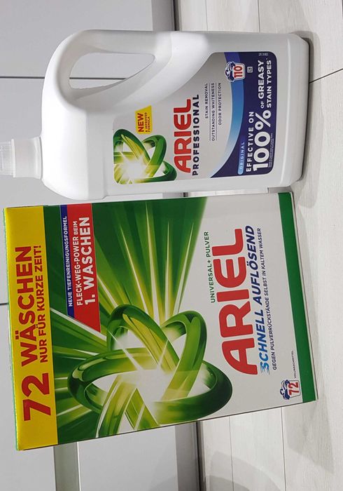 Promocja:ARIEL-zestaw: proszek 4kg+płyn do prania 5L