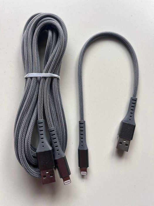 Kabel do ładowarki iPhone Lightning 2m + 30cm mocny pleciony