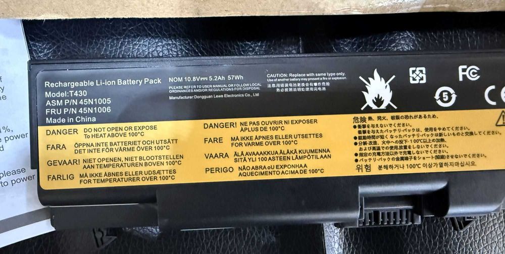 Bateria do LENOVO ThinkPad T430 10,8V 5,2Ah 57WH 70+