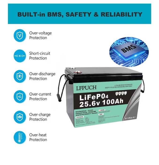 Акумулятор LFPUCH LiFePo4 24v 100 Ah