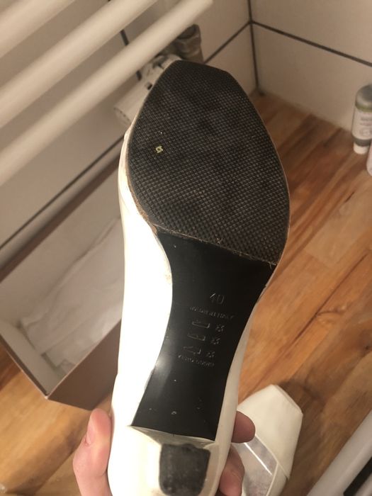 Buty na obcasie do sukienki i do ślubu skóra 40