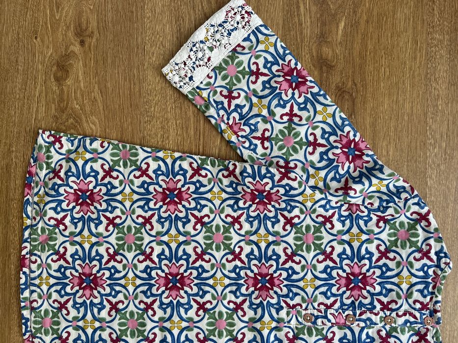 Wzorzysta Bluzka Koszula Benetton Rozmiar 150