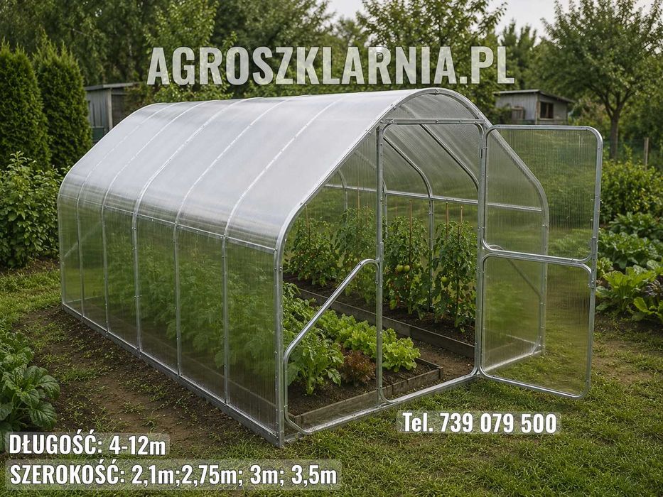 Szklarnia z poliwęglanu 4mm/6mm 3x4,3x6itd ocynk profil Dostawa Gratis