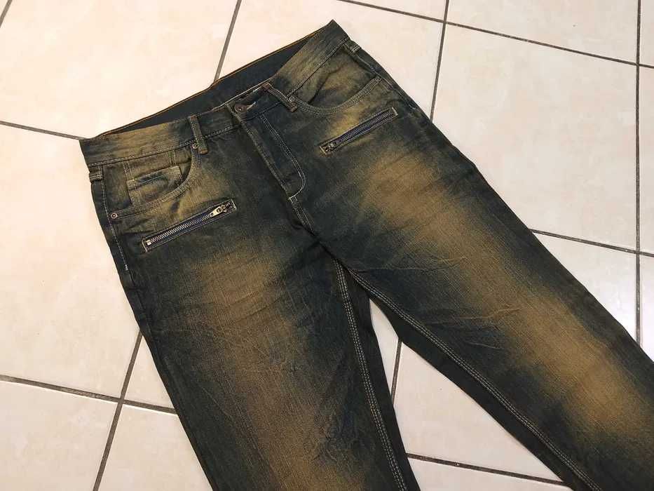RAINBOW - NOWE! Spodnie Męskie Jeans - pas 86cm/ dł. 105cm