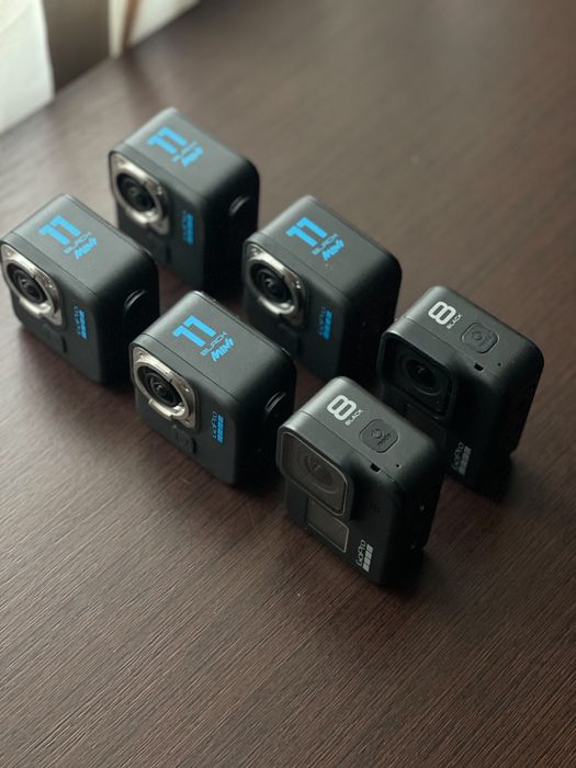 6 камер GoPro 11 mini  та GoPro 8