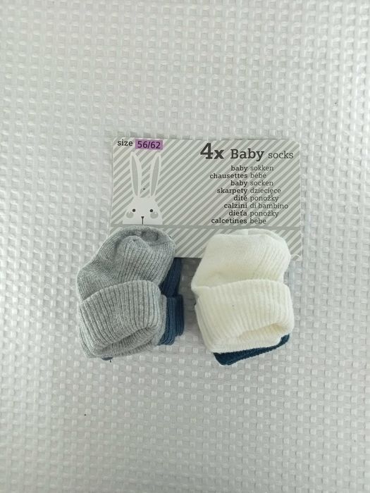skarpetki niemowlęce 4 sztuki rozm 56/62