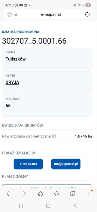 Działka budowlana 72 ary + prywatny LAS 1,07 ha | Tuliszków - Dryja - Widok 4