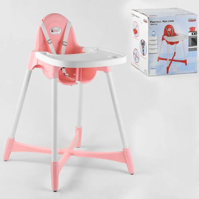 Стілець для годування Pilsan Practical Highchair 07504 Рожевий 500
