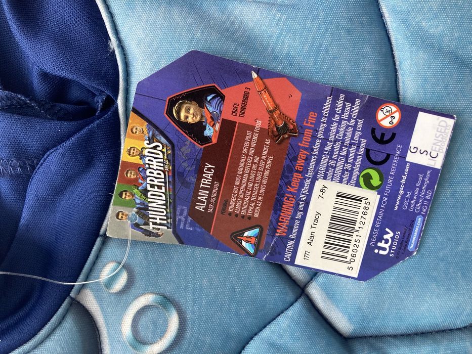 Strój karnawałowy przebranie thunderbirds astronauta kosmos 122/128 cm