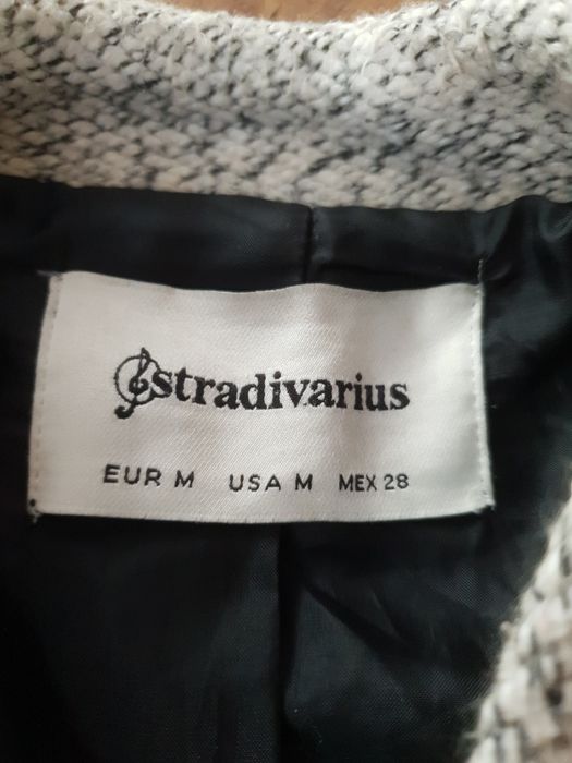 Szary płaszczyk jesienny Stradivarius rozm.M