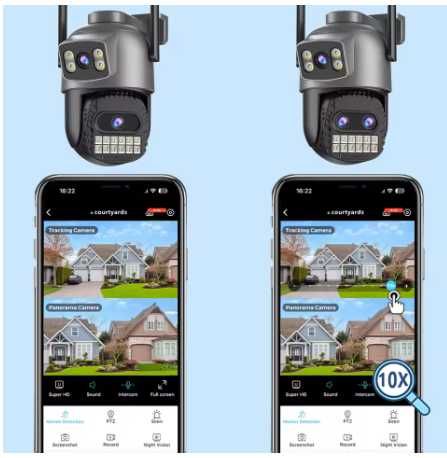 Câmara de Vigilância WIFI - Exterior Rotativa 10MP + Oferta Cartão